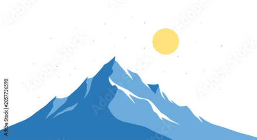 Mountain Peak Landscape Nature Scene.