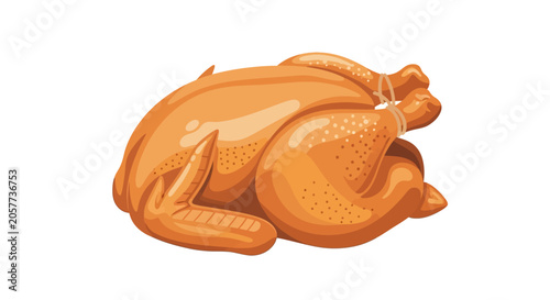 Foto Roasted chicken on a plate ready.