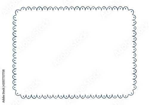 Foto Horizontal frame vector isolated on white background