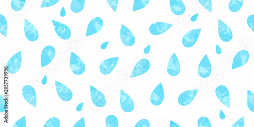 Принти на полотні Light blue teardrop pattern on a white background seamless repeat
