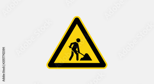 Tableau sur toile Road Work Ahead Warning Sign Symbol.