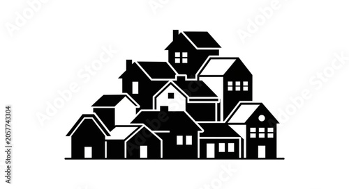 house silhouette vector illustration