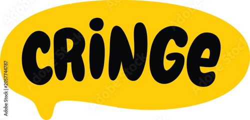 Tableau sur toile Cringe speech bubble icon png eps jpg best quality