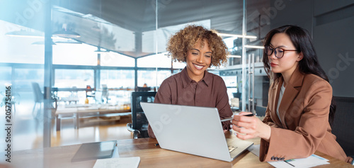 Принти на полотні Mentorship, consulting business training, using computer