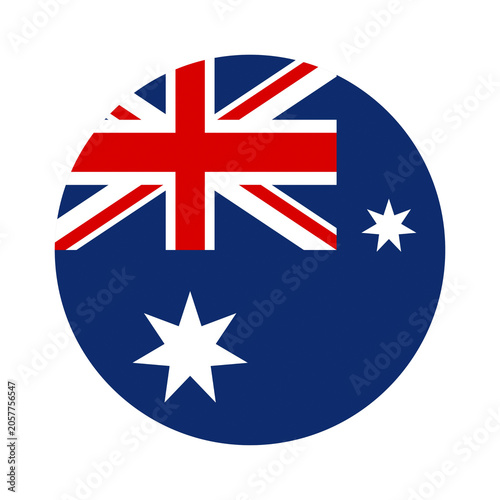 Obraz na plátně PNG Australian flag circle illustration on transparent background