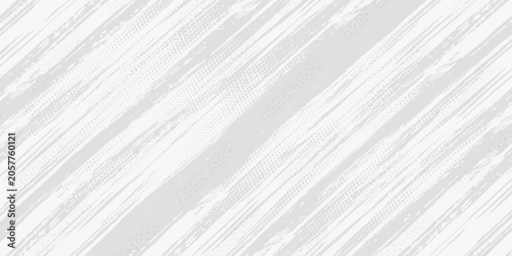 Fototapeta premium Modern and Minimalist White and Grey Abstract Background with Halftone Dot Pattern and Artistic Grunge Brush Strokes. eps 10