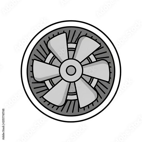 Minimalist clock face with geometric design elements.