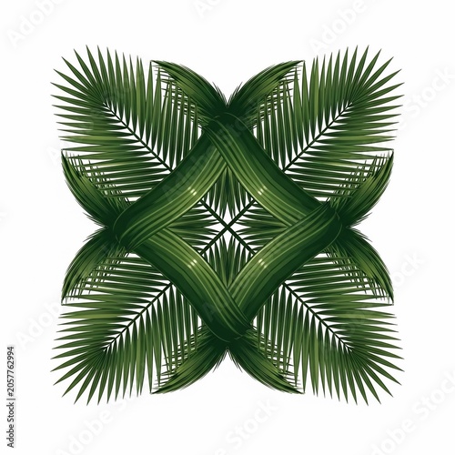 Emerald Weave: A digital tapestry of fronds, spun into an infinite bloom.