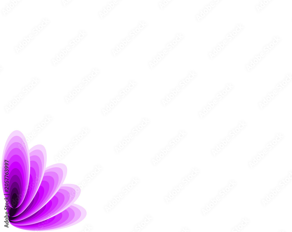 Obraz premium Abstract purple concentric circles corner border isolated on transparent background with copy space