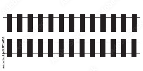 Bild auf Leinwand fence, picket wood outline, silhouette fence panel, wooden fence clip art