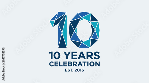 10 year celebration logo design.