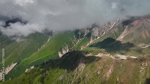 Aerial Mountains landscape in Kazakhstan
