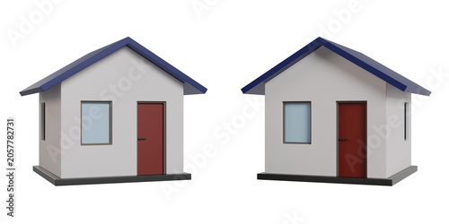 3D Home house object high-resolution High-quality rendering PNG
