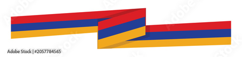 Fotografía Armenia Ribbon Flag Banner National Country Symbol