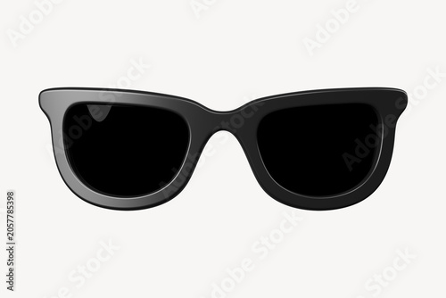 Obraz na plátně Black sunglasses, 3D rendering design