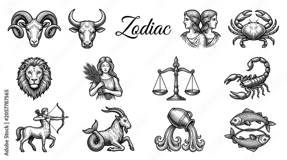 Fototapeta premium A_collection_of_12_zodiac_202606092309.ai
