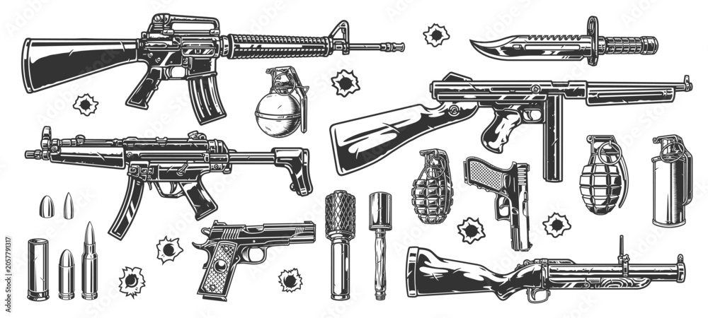 Obraz premium Weapons and gear design