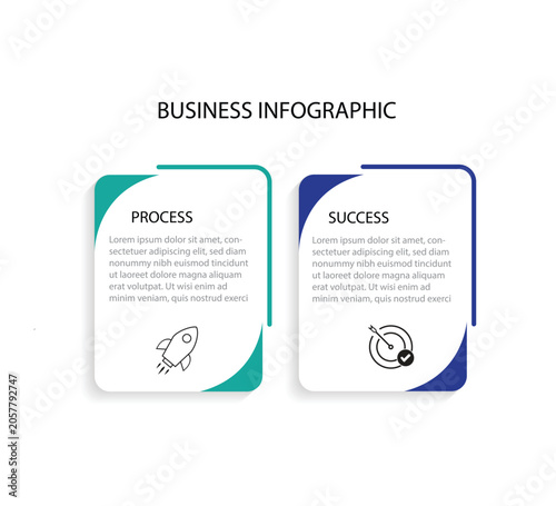 infographic template, design infographic whit 2 option vector illustration	