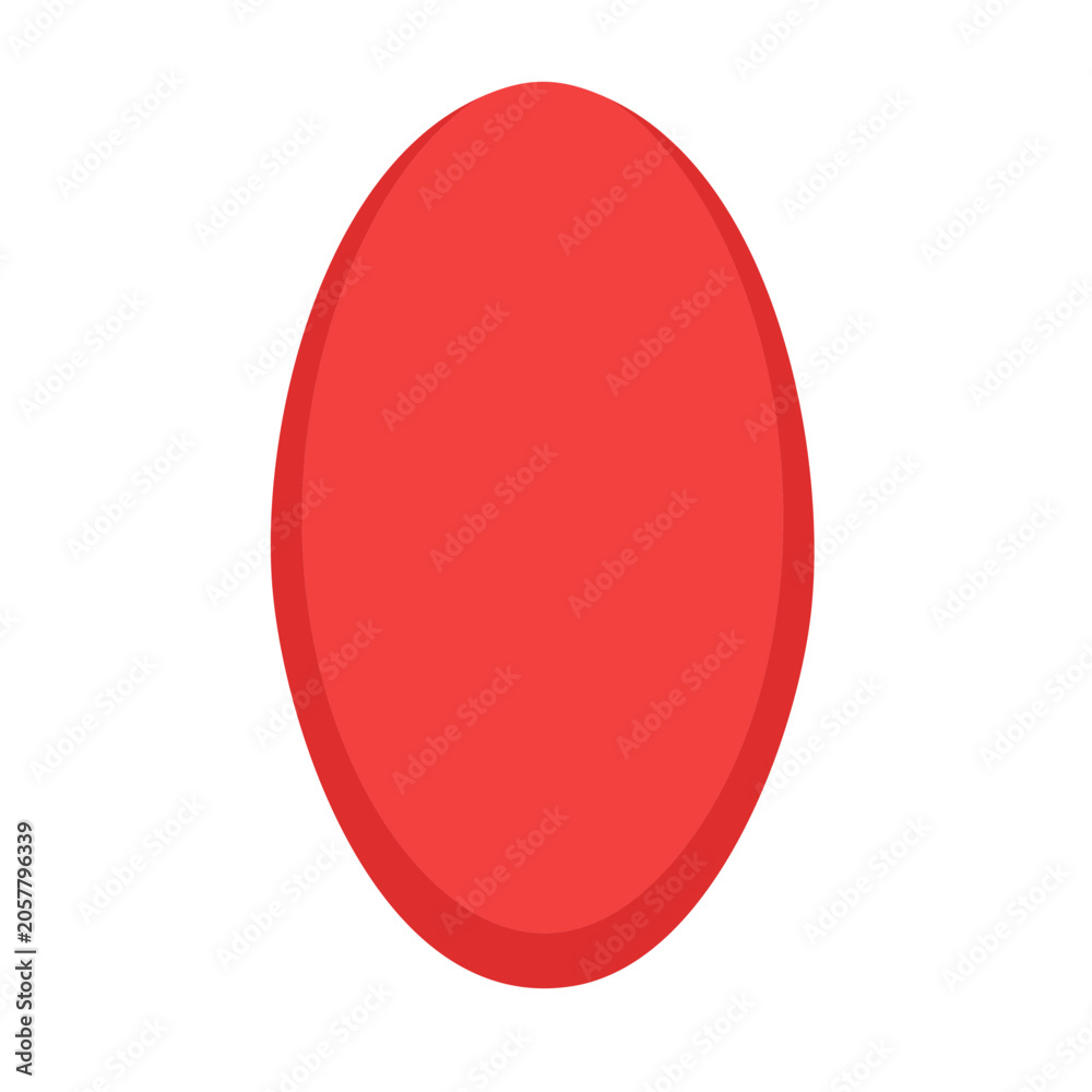 Fototapeta premium Red heart icon flat design