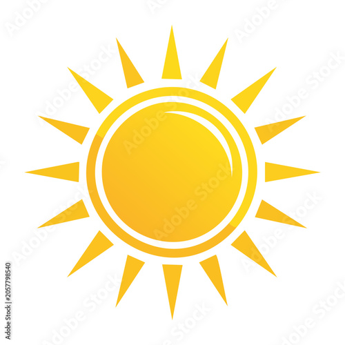 Flat design vector sun icon