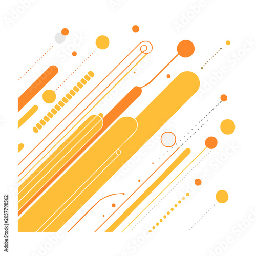 Orange and yellow feather pattern vector