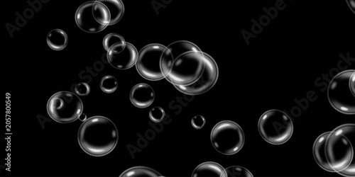 Abstract gray bokeh digital background. Style wallpaper. abstract vector glowing background with bright circles. Vector realistic illustration of soap bubbles on a transparent background.
