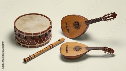Collection of Traditional Andorran Folk Musical Instruments