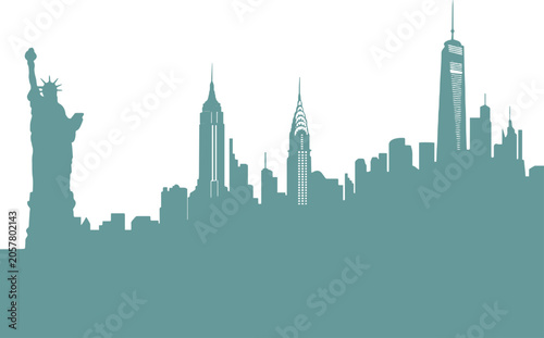 New York City Skyline Silhouette