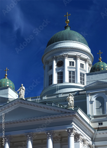 White cathedral of Helsinki in Finland