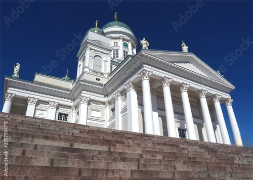 White cathedral of Helsinki in Finland