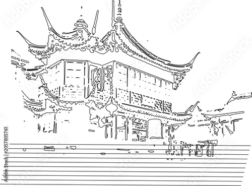 sketch of castle