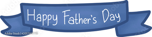 Father's Day Banner: A simple, hand-drawn banner proclaiming Happy Father's Day in a whimsical font, perfect for celebrating the paternal bond.