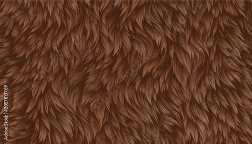 Tablou pe pânză Seamless brown fur texture vector background