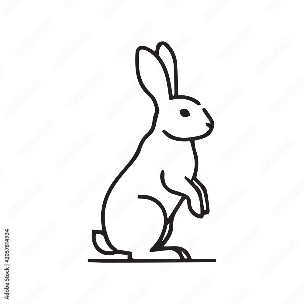Fototapeta premium vector illustration of an easter bunny