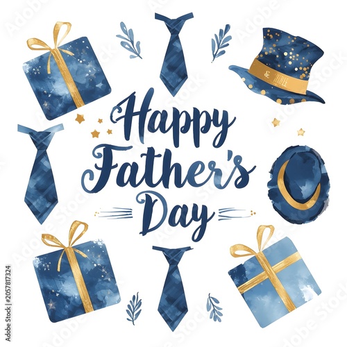 Fathers day card with gifts