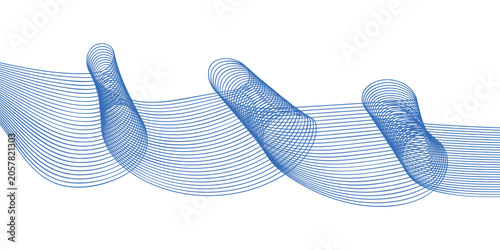 Schilderij op canvas Vibrant sky blue digital wave lines background for IT and technology website ban