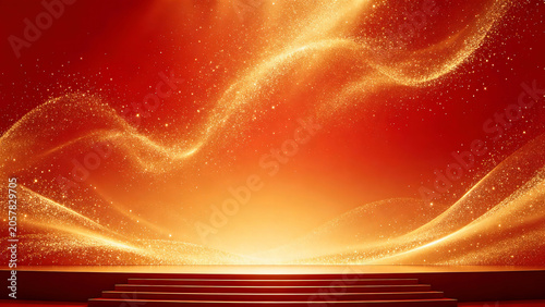 Red and Gold Light Effect Background