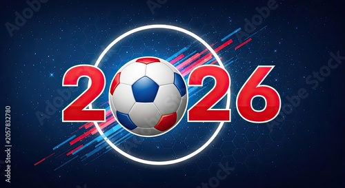 Football world cup 2026 official soccer tournament graphic