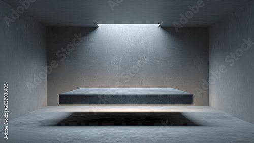 Floating Concrete Platform in Minimal Architectural Space.