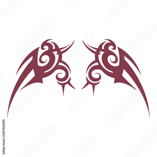 Tribal element ornamental tattoos illustration art