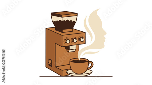 Awakening the senses with the rich aroma of freshly brewed coffee, evoking a serene moment of pleasure and anticipation