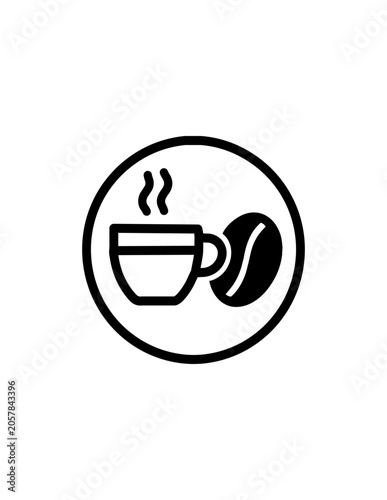 Coffee Cup and Bean Icon