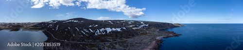 Foto Drone footage taken on the coast of Varanger National Park
