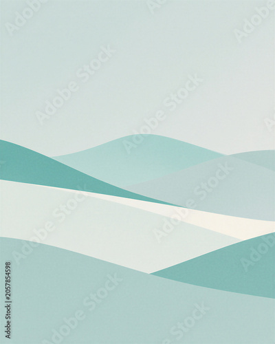 Soft Aqua Minimal Landscape Background