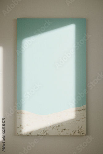 Soft Aqua Minimal Landscape Background