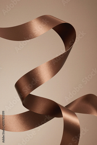 Copper Ribbon Abstract Background