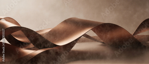Copper Ribbon Abstract Background
