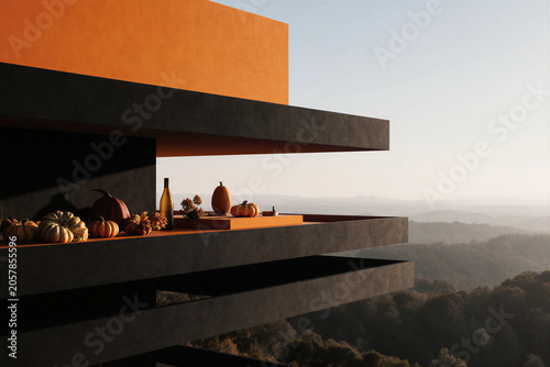 Modern Harvest Hosting Architectural Background