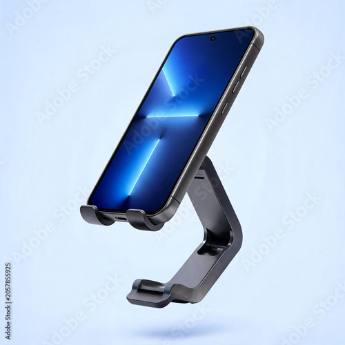Modern smartphone shown from multiple angles on a white background, clean mobile mockup for app presentation, branding, UI design, and digital product previews