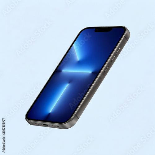 Modern smartphone shown from multiple angles on a white background, clean mobile mockup for app presentation, branding, UI design, and digital product previews